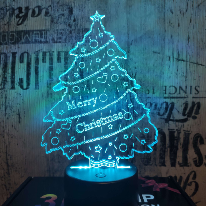 Karácsonyfa 3D led lámpa