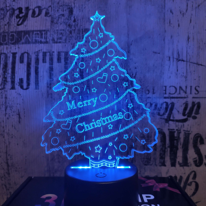 Karácsonyfa 3D led lámpa