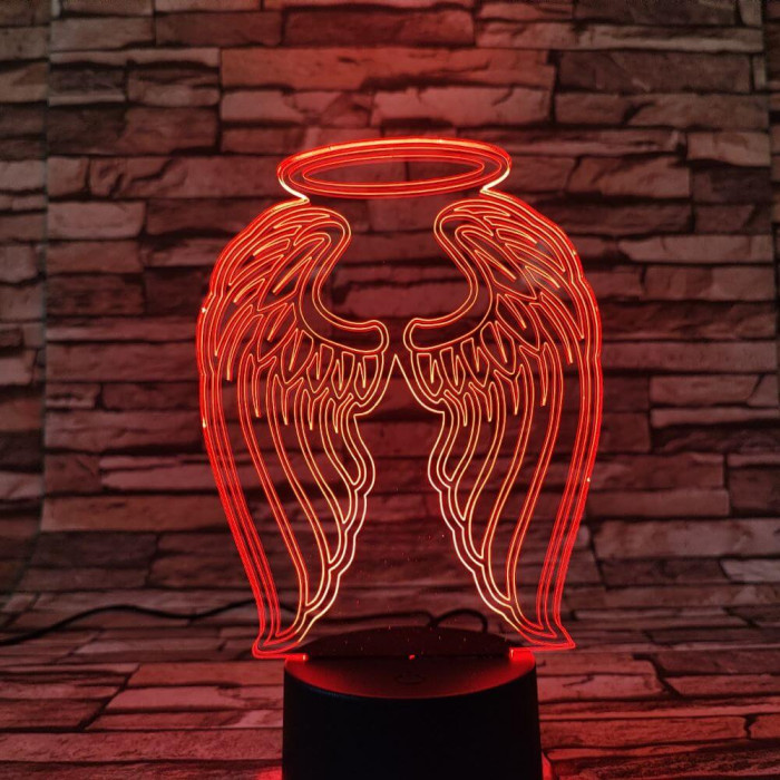 Angyal szárny 7 színű 3D led lámpa