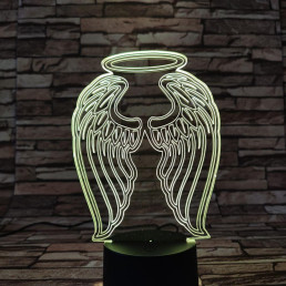 Angyal szárny 7 színű 3D led lámpa