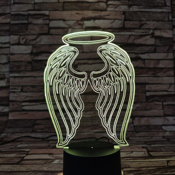 Angyal szárny 7 színű 3D led lámpa