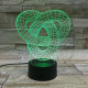 Hurok 7 színű 3D led lámpa
