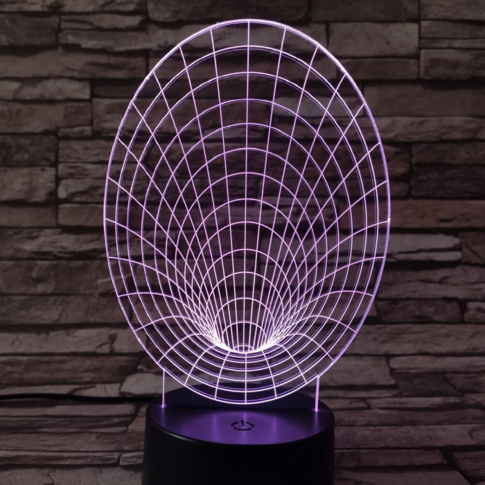 Féreglyuk 7 színű 3D led lámpa