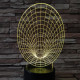 Féreglyuk 7 színű 3D led lámpa