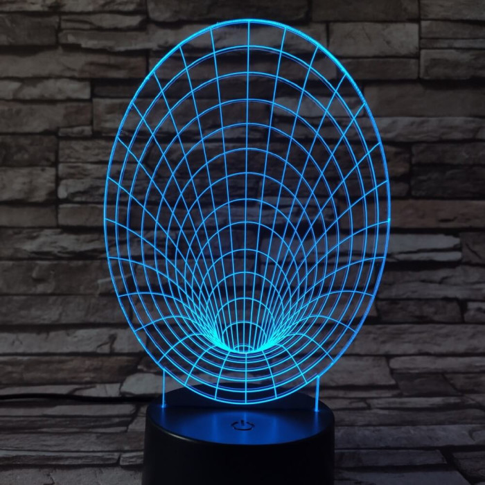 Féreglyuk 7 színű 3D led lámpa