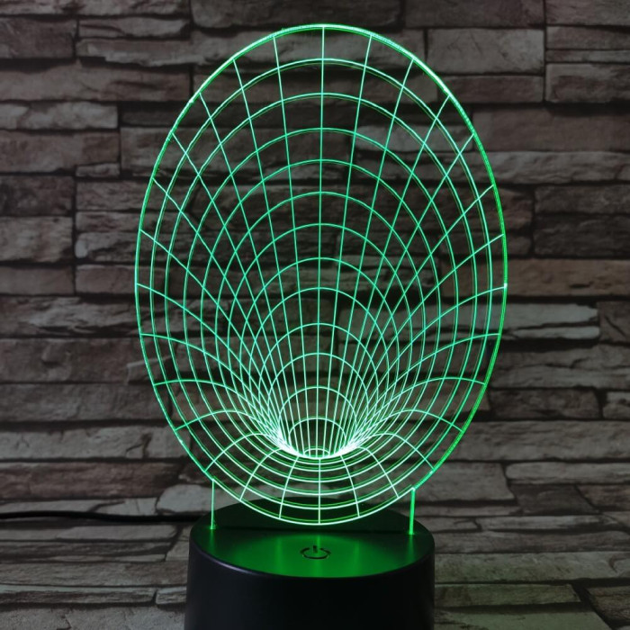 Féreglyuk 7 színű 3D led lámpa