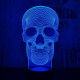 Koponya 3D led lámpa