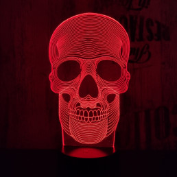 Koponya 3D led lámpa