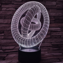 Abstrakt 7 színű 3D led lámpa