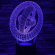Abstrakt 7 színű 3D led lámpa