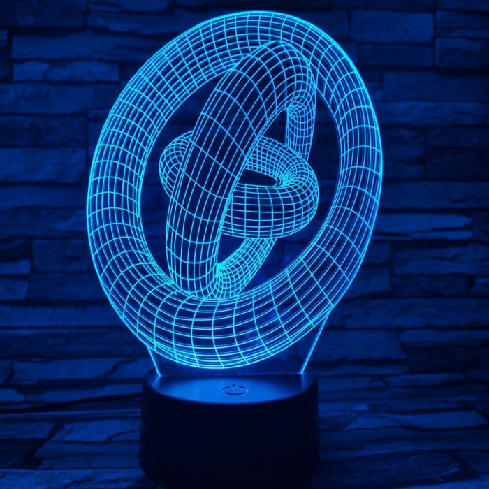 Abstrakt 7 színű 3D led lámpa