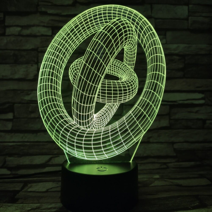 Abstrakt 7 színű 3D led lámpa