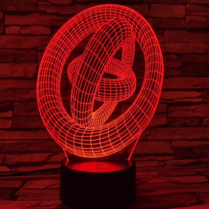 Abstrakt 7 színű 3D led lámpa