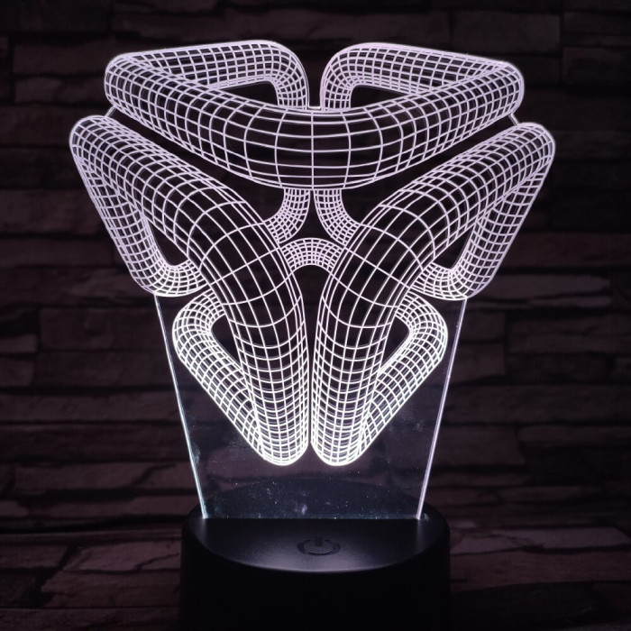 Absztrakt 7 színű 3D led lámpa