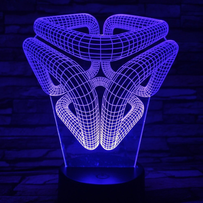 Absztrakt 7 színű 3D led lámpa