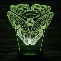 Absztrakt 7 színű 3D led lámpa