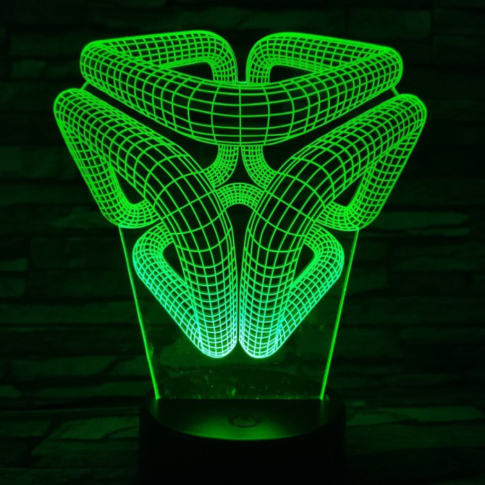 Absztrakt 7 színű 3D led lámpa