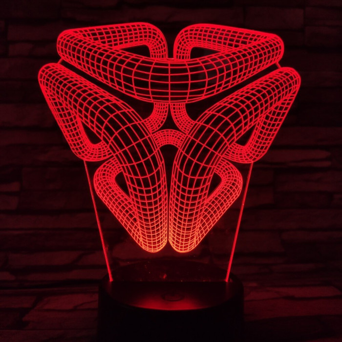 Absztrakt 7 színű 3D led lámpa