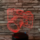 Fényképezőgép Retro 7 színű 3D led lámpa