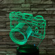 Fényképezőgép Retro 7 színű 3D led lámpa