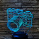 Fényképezőgép Retro 7 színű 3D led lámpa