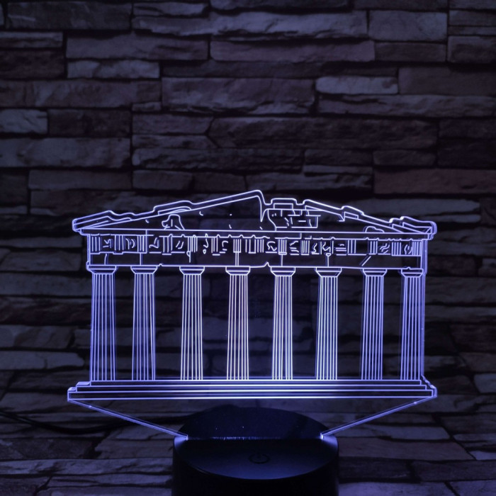 Akropolisz 7 színű 3D led lámpa