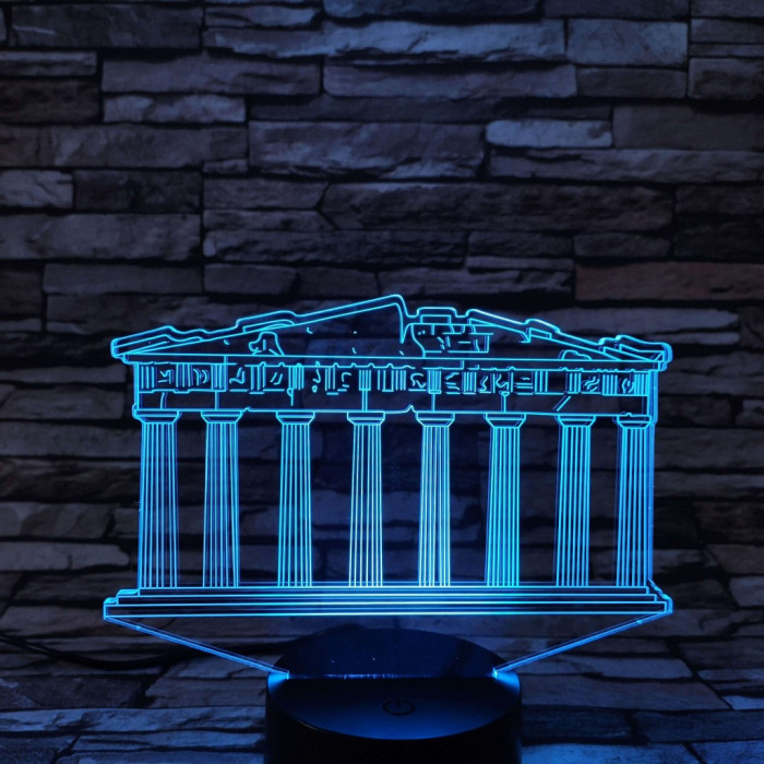 Akropolisz 7 színű 3D led lámpa