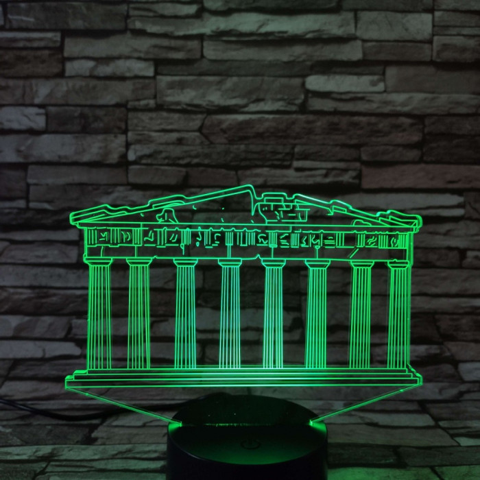 Akropolisz 7 színű 3D led lámpa