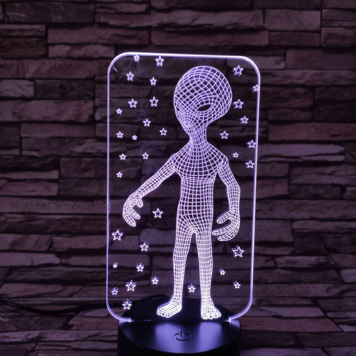 Ufó 7 színű 3D led lámpa