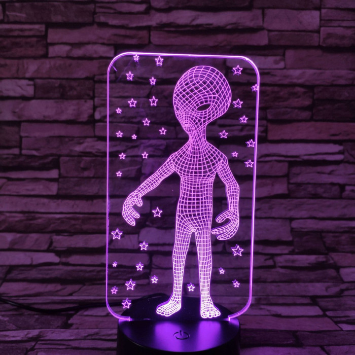 Ufó 7 színű 3D led lámpa