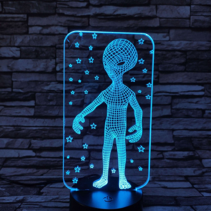 Ufó 7 színű 3D led lámpa