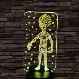 Ufó 7 színű 3D led lámpa
