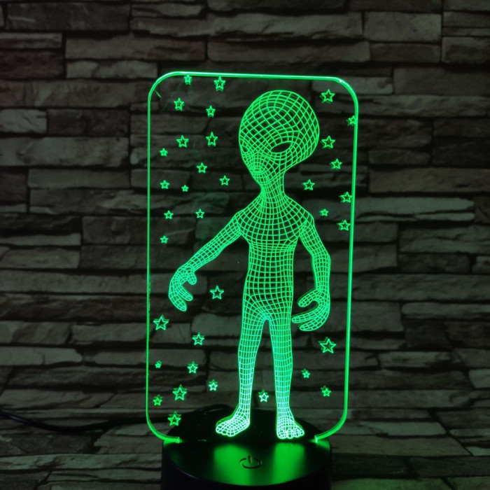 Ufó 7 színű 3D led lámpa
