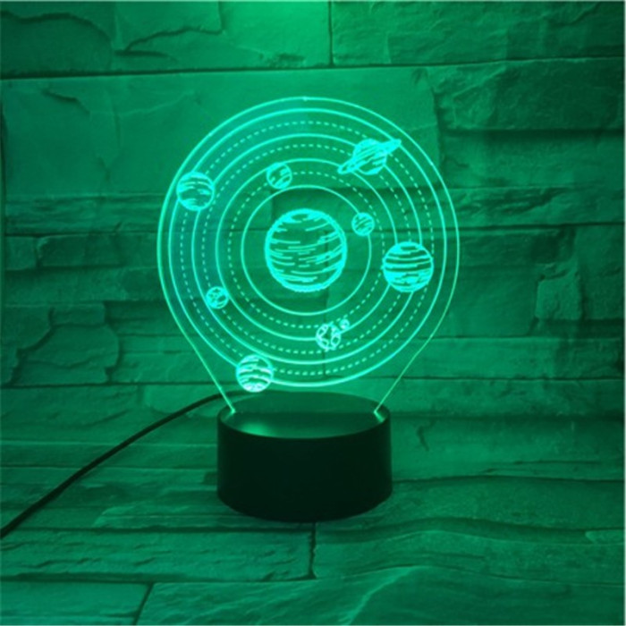 Naprendszer 3d led lámpa