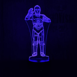 Robot  7 színű 3D led lámpa
