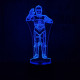 Robot  7 színű 3D led lámpa