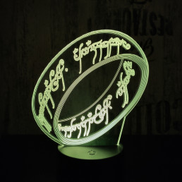 Gyűrű 7 színű 3D led lámpa