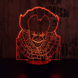 Bohóc 7 színű 3D led lámpa