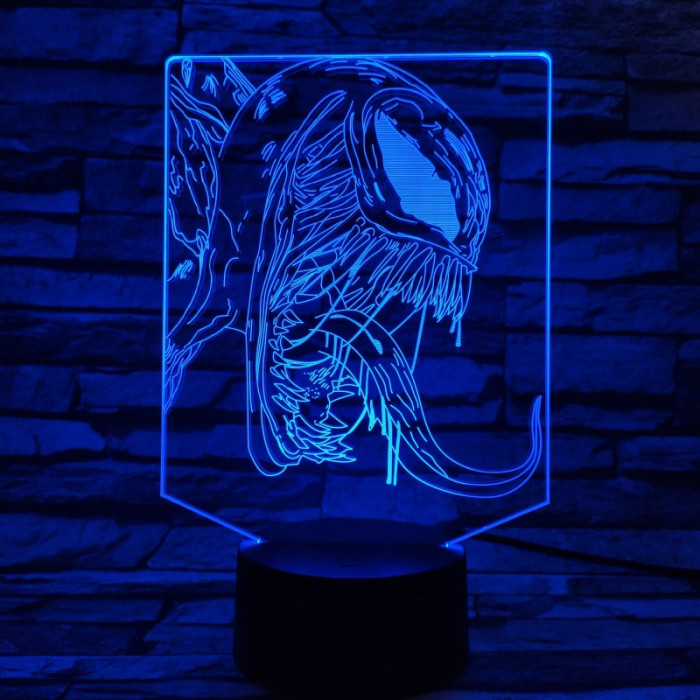 Venom 7 színű 3D led lámpa