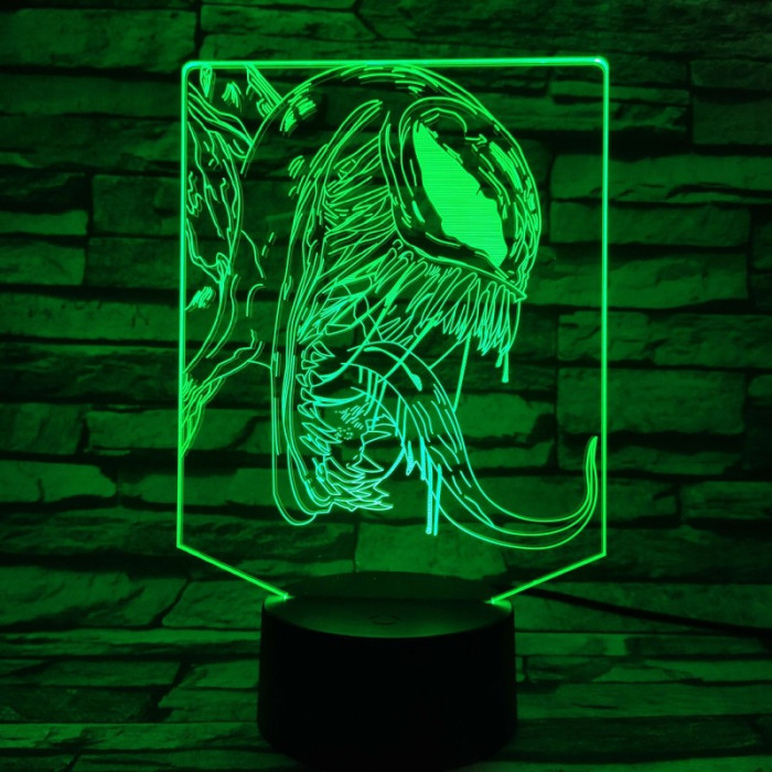 Venom 7 színű 3D led lámpa