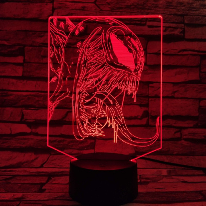 Venom 7 színű 3D led lámpa