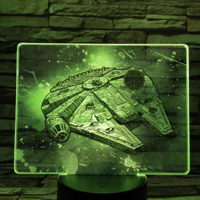 Űrhajó 7 színű valósághű 3D led lámpa