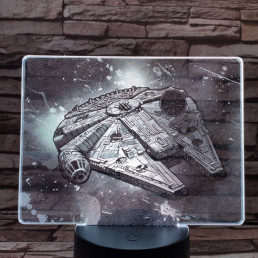 Űrhajó 7 színű valósághű 3D led lámpa