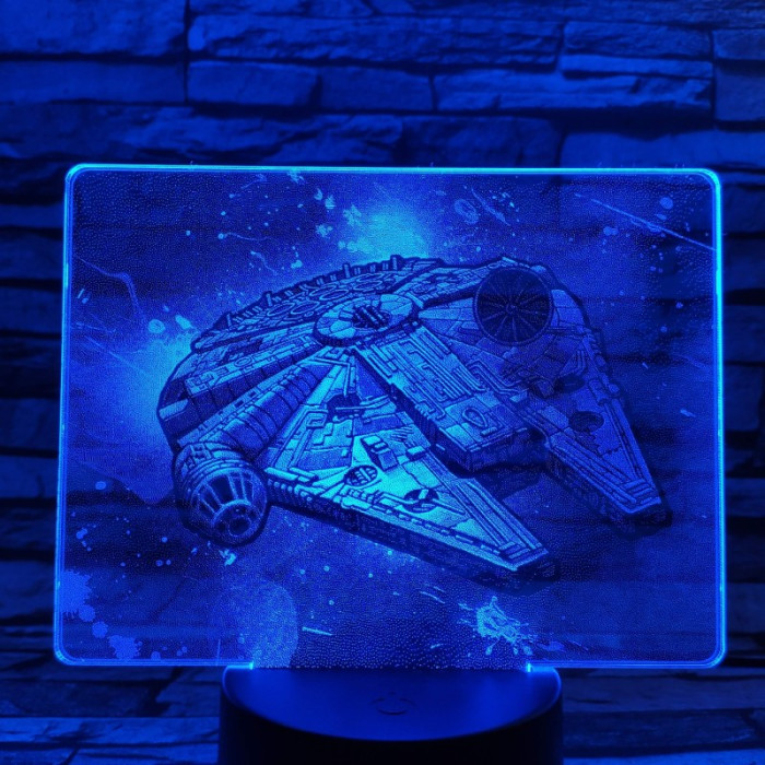 Űrhajó 7 színű valósághű 3D led lámpa