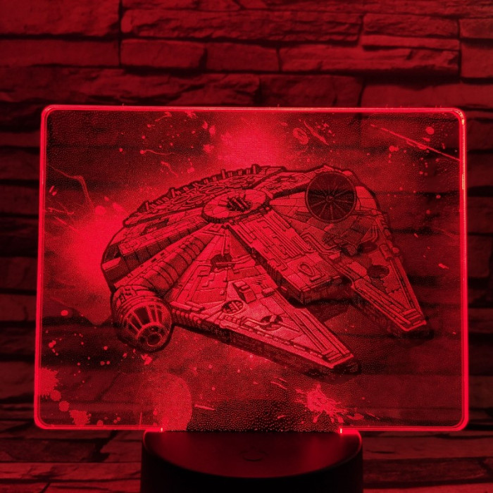 Űrhajó 7 színű valósághű 3D led lámpa