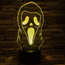 Álarc 7 színű 3D led lámpa