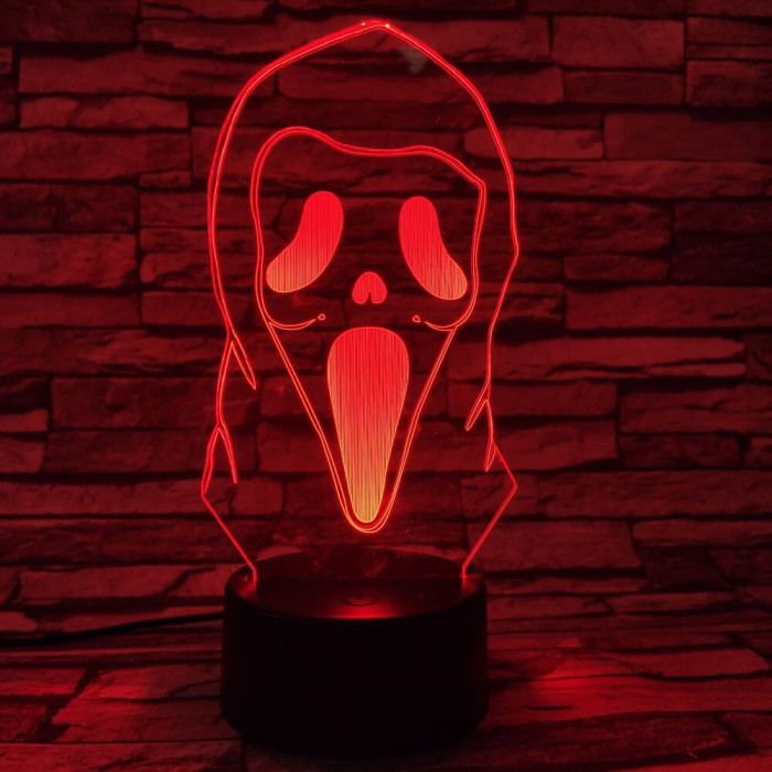 Álarc 7 színű 3D led lámpa