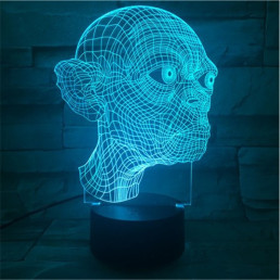 Smeagol 7 színű 3D led lámpa