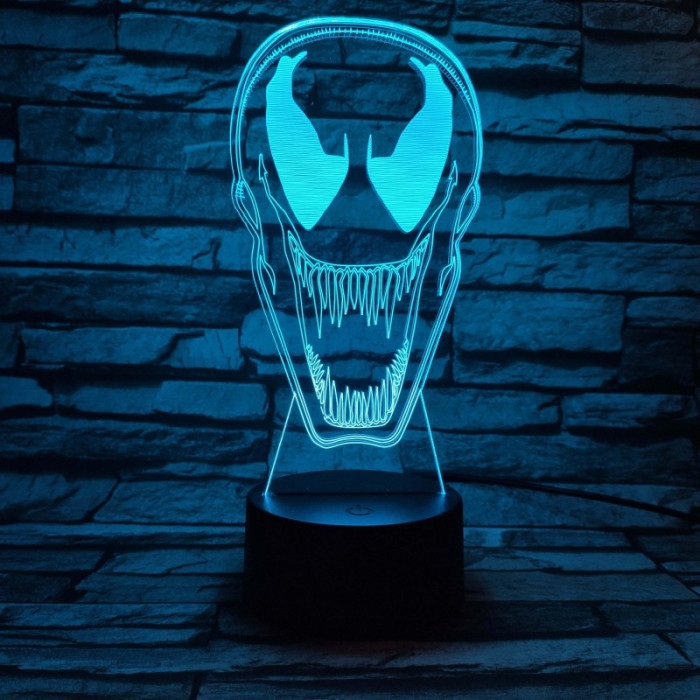 Venom 7 színű 3D led lámpa