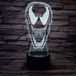 Venom 7 színű 3D led lámpa